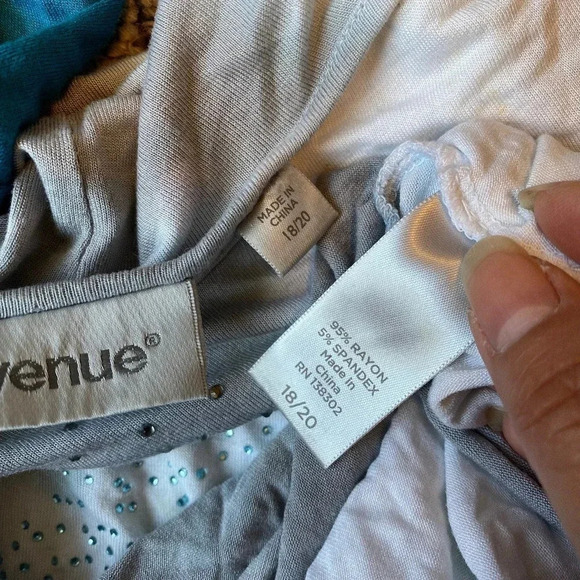 Avenue Soft Stretchy Casual Boho Tied Dyed Summer Blouse Women Plus Size 18/20 - Picture 3 of 7